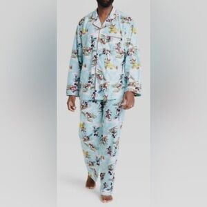Disney 100 Mickey Mouse & Friends Pajamas, Light Blue, Size L, NWOT